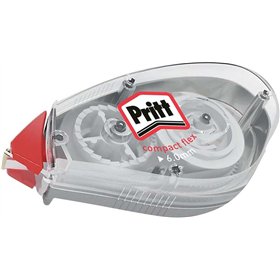 Fita Corretiva Pritt Compact Flex 6mm x 10m - Ponta Flexível - Correção Suave e Precisa - Correção em Duas Direções - Tampa Prot