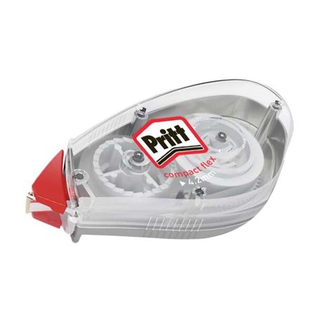 Fita Corretiva Pritt Roller Compact Flex 4,2 mm x 10 m - Ponta Flexível - Correção Suave e Precisa - Correção em Duas Direções