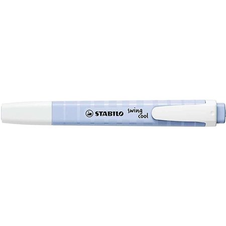 Marcador fluorescente Stabilo Swing Cool Pastel - Corpo plano - Ponta chanfrada - Espessura da linha entre 1 e 4 mm - Tinta à ba