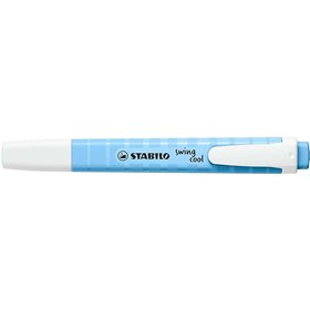 Marcador fluorescente Stabilo Swing Cool Pastel - Corpo plano - Ponta chanfrada - Espessura da linha entre 1 e 4 mm - Tinta à ba