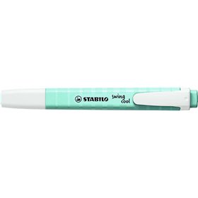 Marcador fluorescente Stabilo Swing Cool Pastel - Corpo plano - Ponta chanfrada - Espessura da linha entre 1 e 4 mm - Tinta à ba