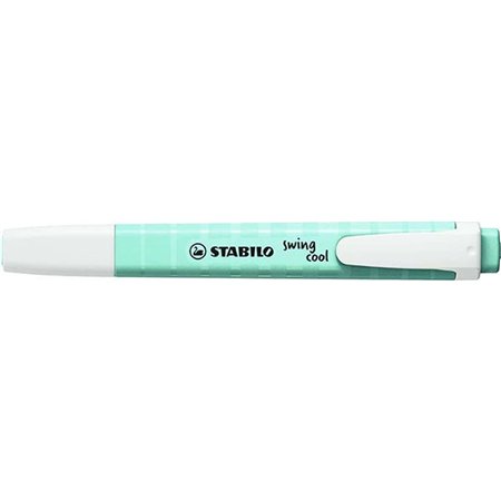 Marcador fluorescente Stabilo Swing Cool Pastel - Corpo plano - Ponta chanfrada - Espessura da linha entre 1 e 4 mm - Tinta à ba