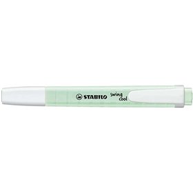 Marcador fluorescente Stabilo Swing Cool Pastel - Corpo plano - Ponta chanfrada - Espessura da linha entre 1 e 4 mm - Tinta à ba