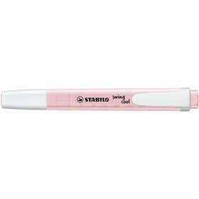 Marcador fluorescente Stabilo Swing Cool Pastel - Corpo plano - Ponta chanfrada - Espessura da linha entre 1 e 4 mm - Tinta à ba