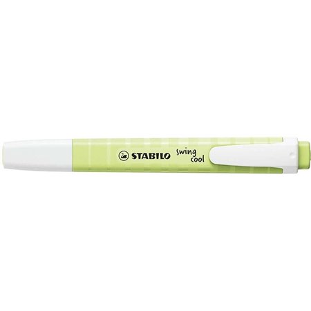 Marcador fluorescente Stabilo Swing Cool Pastel - Corpo plano - Ponta chanfrada - Espessura da linha entre 1 e 4 mm - Tinta à ba