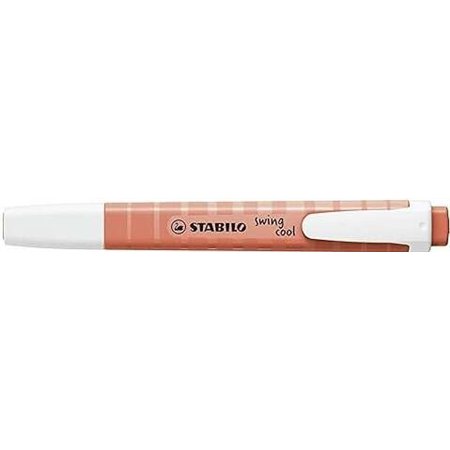 Marcador fluorescente Stabilo Swing Cool Pastel - Corpo plano - Ponta chanfrada - Espessura da linha entre 1 e 4 mm - Tinta à ba