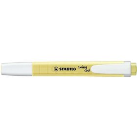 Marcador fluorescente Stabilo Swing Cool Pastel - Corpo plano - Ponta chanfrada - Espessura da linha entre 1 e 4 mm - Tinta à ba