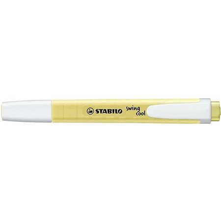 Marcador fluorescente Stabilo Swing Cool Pastel - Corpo plano - Ponta chanfrada - Espessura da linha entre 1 e 4 mm - Tinta à ba