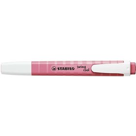Marcador fluorescente Stabilo Swing Cool Pastel - Corpo plano - Ponta chanfrada - Espessura da linha entre 1 e 4 mm - Tinta à ba