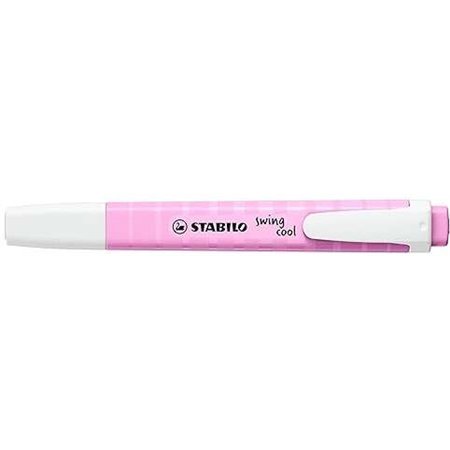 Marcador fluorescente Stabilo Swing Cool Pastel - Corpo plano - Ponta chanfrada - Espessura da linha entre 1 e 4 mm - Tinta à ba