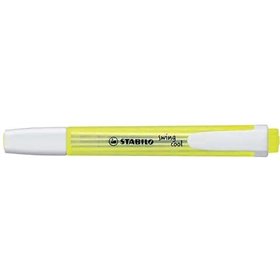 Marcador fluorescente Stabilo Swing Cool - Corpo plano - Ponta chanfrada - Espessura da linha entre 1 e 4 mm - Tinta à base de á