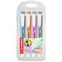 Kit com 4 Marcadores Fluorescentes Stabilo Swing Cool Pastel - Corpo Plano - Ponta Chanfrada - Espessura da Linha entre 1 e 4 mm