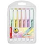 Stabilo Swing Cool Pastel - Pacote com 6 Marcadores Fluorescentes - Corpo Plano - Ponta Chanfrada - Espessura da Linha entre 1 e