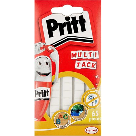 Massa Adesiva Branca Pritt Multitack, Pacote com 65 Unidades - Forte, Limpa e Removível - 2679461, 2679458