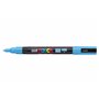 Marcador de tinta Posca PC-3M - Ponta cônica de poliéster de 0,9 a 1,3 mm - Tinta à base de água - Resistente à luz - Azul claro