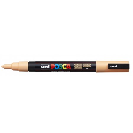 Marcador de tinta Posca PC-3M - Ponta cônica de poliéster de 0,9 a 1,3 mm - Tinta à base de água - Resistente à luz - Laranja cl