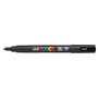 Marcador de tinta Posca PC-3M - Ponta cônica de poliéster de 0,9 a 1,3 mm - Tinta à base de água - Resistente à luz - Preto