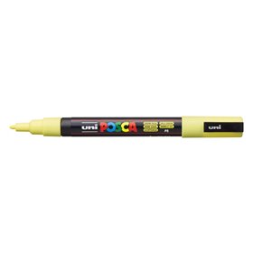 Marcador de tinta Posca PC-3M - Ponta cônica de 0,9 a 1,3 mm - Tinta à base de água - Resistente à luz - Amarelo Sol
