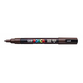 Marcador de tinta Posca PC-3M - Ponta cônica de poliéster de 0,9 a 1,3 mm - Tinta à base de água - Resistente à luz - Marrom esc