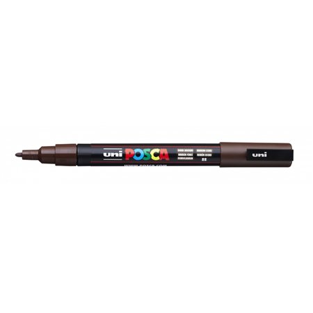 Marcador de tinta Posca PC-3M - Ponta cônica de poliéster de 0,9 a 1,3 mm - Tinta à base de água - Resistente à luz - Marrom esc