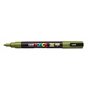 Marcador de tinta Posca PC-3M - Ponta cônica de poliéster 0,9-1,3 mm - Tinta à base de água - Resistente à luz - Cor verde cáqui