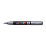 Marcador de tinta Posca PC-1M - Ponta cônica de poliéster de 0,7 mm - Tinta à base de água - Resistente à luz - Prata