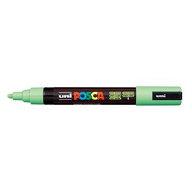 Marcador de tinta Posca PC-5M - Ponta redonda de 1,8 a 2,5 mm - Tinta à base de água - Resistente à luz - Não permanente - Verde