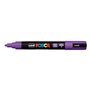 Marcador de tinta Posca PC-5M - Ponta redonda de 1,8 a 2,5 mm - Tinta à base de água - Resistente à luz - Não permanente - Viole
