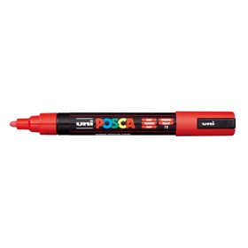 Marcador de tinta Posca PC-5M - Ponta de poliéster de 1,8 a 2,5 mm - Tinta à base de água - Resistente à luz - Não permanente - 