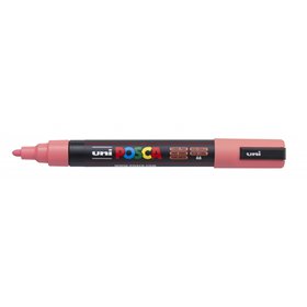 Marcador de tinta Posca PC-5M - À base de água - Ponta redonda de 1,8 a 2,5 mm - Resistente à luz - Rosa coral