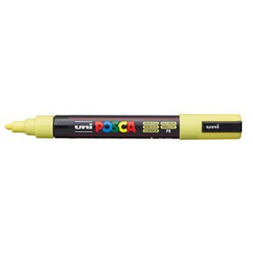 Marcador de tinta Posca PC-5M - Ponta de poliéster de 1,8 a 2,5 mm - Tinta à base de água - Resistente à luz - Amarelo Sol