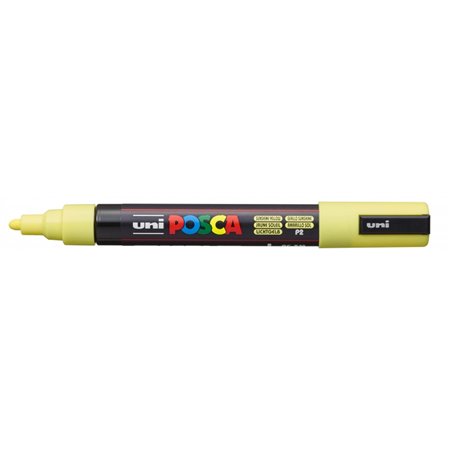 Marcador de tinta Posca PC-5M - Ponta de poliéster de 1,8 a 2,5 mm - Tinta à base de água - Resistente à luz - Amarelo Sol