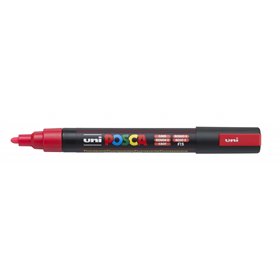 Marcador de tinta Posca PC-5M - Ponta redonda de 1,8 a 2,5 mm - À base de água - Resistente à luz - Não permanente - Vermelho