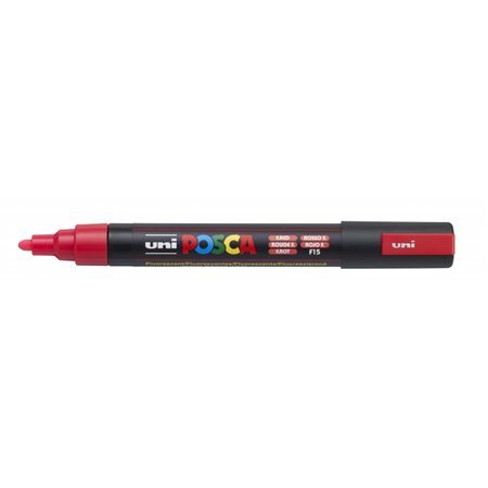 Marcador de tinta Posca PC-5M - Ponta redonda de 1,8 a 2,5 mm - À base de água - Resistente à luz - Não permanente - Vermelho