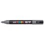 Marcador de tinta Posca PC-5M - Ponta redonda de 1,8 a 2,5 mm - Tinta à base de água - Resistente à luz - Cinza escuro