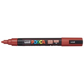 Marcador de tinta Posca PC-5M - Ponta redonda de 1,8 a 2,5 mm - Tinta à base de água - Resistente à luz - Não permanente - Verme
