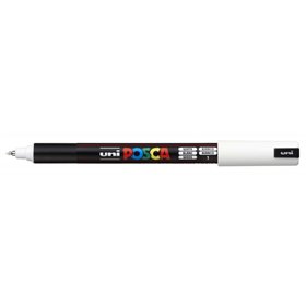 Marcador de tinta Posca PC-1MR - Ponta de rolo de fibra de 0,7 mm - Tinta pigmentada à base de água - Traço extrafino - Resisten