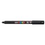 Marcador de tinta Posca PC-1MR - Ponta de rolo de fibra de 0,7 mm - Tinta pigmentada à base de água - Resistente à luz - Preto