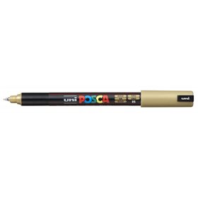 Marcador de tinta Posca PC-1MR - Ponta de rolo de fibra de 0,7 mm - Traço extrafino - Tinta pigmentada à base de água - Resisten