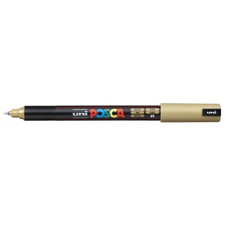Marcador de tinta Posca PC-1MR - Ponta de rolo de fibra de 0,7 mm - Traço extrafino - Tinta pigmentada à base de água - Resisten