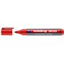 Marcador permanente Edding 300 - Ponta redonda - Espessura da linha entre 1,5 e 3 mm - Tinta praticamente inodora - Tampa com cl