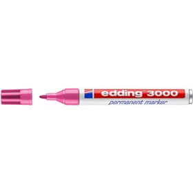 Marcador permanente Edding 3000 - Ponta redonda de 1,5 mm - Espessura da linha entre 1,5 e 3 mm - Recarregável - Secagem rápida 