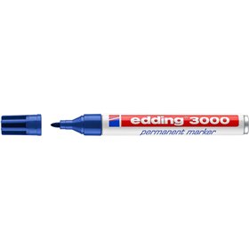 Marcador permanente Edding 3000 - Ponta redonda de 1,5 mm - Espessura da linha entre 1,5 e 3 mm - Recarregável - Secagem rápida 