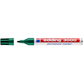 Marcador permanente Edding 3000 - Ponta redonda de 1,5 mm - Espessura da linha entre 1,5 e 3 mm - Recarregável - Secagem rápida 
