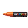Marcador de tinta Posca PC-7M - Ponta redonda de 4,5 a 5,5 mm - Tinta à base de água - Resistente à luz - Laranja