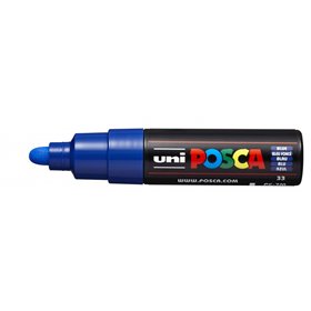 Marcador de tinta Posca PC-7M - Ponta redonda de 4,5 a 5,5 mm - Tinta à base de água - Resistente à luz - Não permanente - Azul