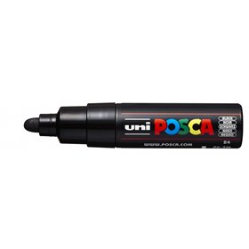 Marcador de tinta Posca PC-7M - Ponta redonda de 4,5 a 5,5 mm - Tinta à base de água - Resistente à luz - Preto