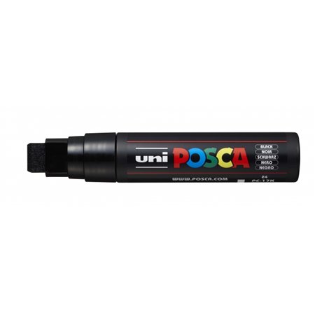 Marcador de tinta Posca PC-17K - Ponta chanfrada de poliéster de 15 mm - Traço extra largo - Tinta à base de água - Resistente à