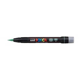 Marcador de tinta Posca PCF-350 - Ponta de pincel acrílica - Tinta pigmentada à base de água - Resistente à luz - Não permanente