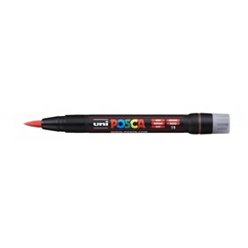 Marcador de tinta Posca PCF-350 - Ponta de pincel acrílica - Tinta à base de água - Não permanente - Resistente à luz - Inodoro 